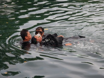 Critters@Lembeh-DiveGuide -Rescue Training